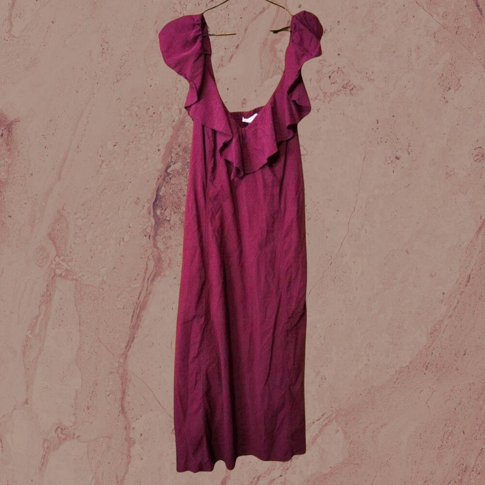 Universal Thread ruffle linen midi sundress 🍇